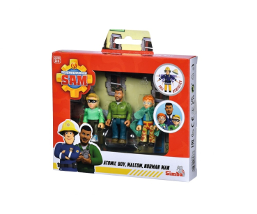 Simba 109251091 - Sam Superhelden Figurenset Atomic Boy, Malcom, Norman Man