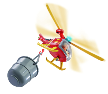 Preview: Simba 109251661 - Feuerwehrmann Sam Hubschrauber mit Figur