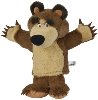 Simba 109308207 - Masha Plüschbär Handpuppe, ca. 28 cm