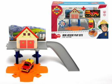 Dickie 203099619 - Feuerwehrmann Sam Mini Rescue Set ''Fire Station''