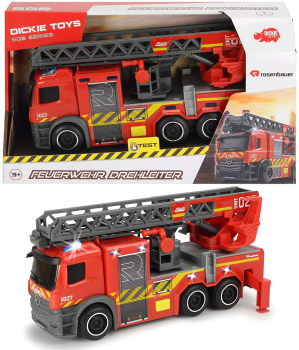 Dickie 203714011 - Feuerwehr Drehleiter, ca. 23 cm