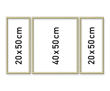 Schipper 605140707 - Alurahmen Triptychon Gold 50 x 80 cm