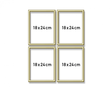 Schipper 605170704 - Alurahmen Quattro Gold 18 x 24 cm