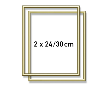 Schipper 605200762 - 2x Alurahmen Gold 24 x 30 cm