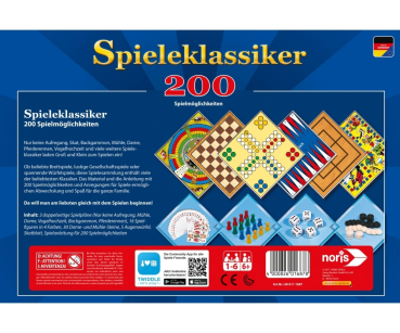 NORIS 606111687 - Spieleklassiker 200 Spielemöglichkeiten