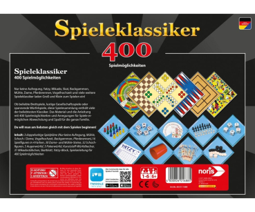 Preview: NORIS 606111688 - Spieleklassiker 400 Spielmöglichkeiten