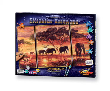 Schipper 609260455 MNZ - Elefanten-Karawane (Triptychon)