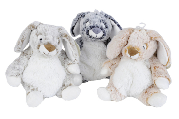 Nicotoy 6305844395  - Plüsch Hase schwarz-weiß