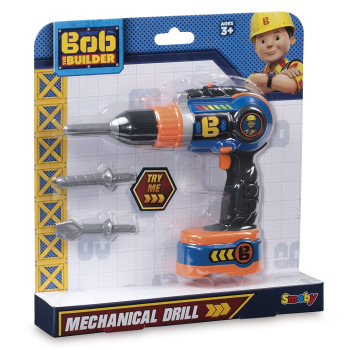 Smoby 360128 - Bob der Baumeister, Akkuschrauber mechanisch