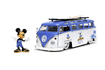 Preview: Jada 253075001 - 1:24 Mickey Mouse & Volkswagen T1 Bus mit Figur
