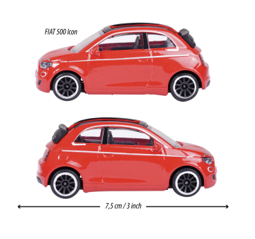 Preview: Majorette 212053051Q08 -Street Cars Fiat 500 Icon, rot