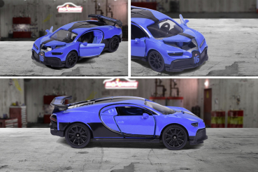 Majorette 212053152Q04 - Deluxe Bugatti Chiron Pur Sport blau