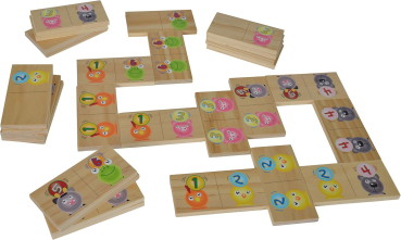 Eichhorn 100004548 - Outdoor Domino, 28 Große Spielsteine