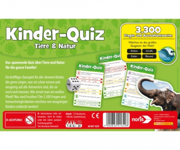 NORIS 606011629 - Kinderquiz, Tiere & Natur