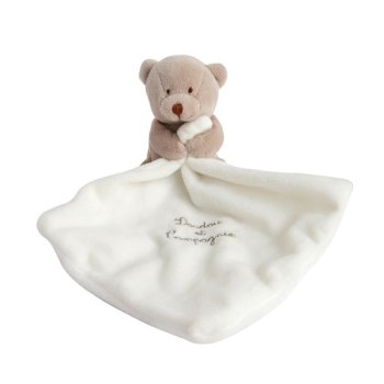 Doudou 8900302 - Bär mit Schmusetuch, natur ca. 10 cm