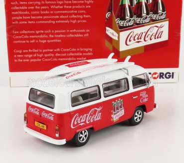 CORGI 1:43 VW T2 Camper, Coca Cola, mit Surfbretter