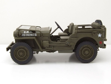 WELLY 18055 - Jeep Willys, matt-oliv, U.S. Army 1944, offen