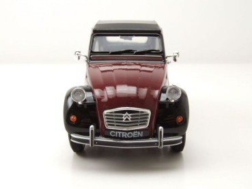 WELLY 24009 - 1:24 Citroen 2CV 6 Charleston, dunkelrot/schwarz