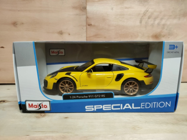 Maisto 31523 - 1:24 Porsche 911 GT2 RS gelb-schwarz
