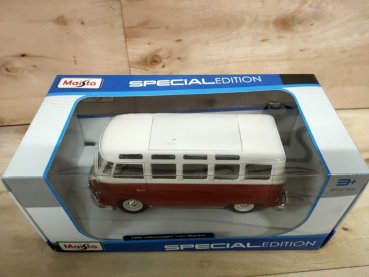 Preview: Maisto 31956 - 1:25 Volkswagen VW T1 "Samba" Bus rot/weiß