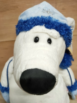 Sweety Toys 80503 - Kuscheltier Eisbär weiß ca. 50 cm mit Mütze und Handschuhen, Plüsch
