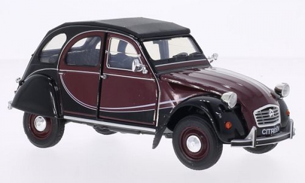 WELLY 24009 - 1:24 Citroen 2CV 6 Charleston, dunkelrot/schwarz