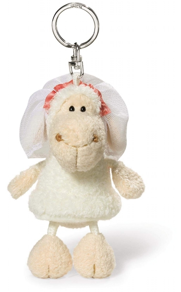 Nici 33774 - Jolly Mäh Braut 10 cm Schlüsselanhänger, weiß
