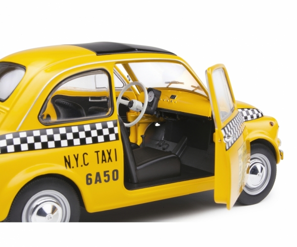 Solido 421189700 – 1:18 Fiat 500 TAXI NYC gelb