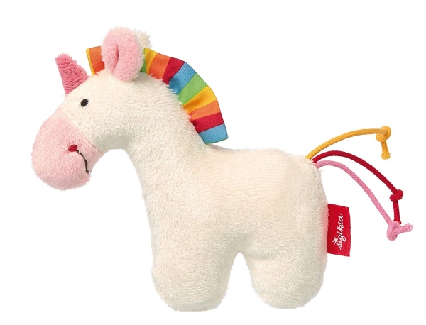 Sigikid 42187 - Rassel Einhorn weiß Red Stars