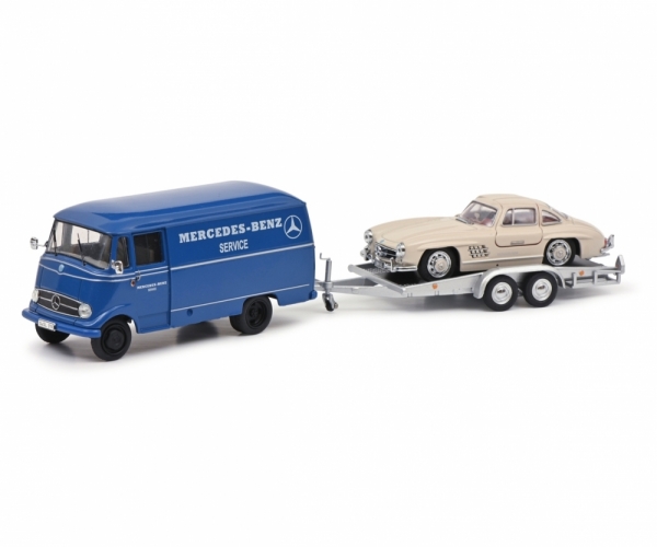 Schuco 450253900 – MB L319 mit Anhänger inkl. MB 300SL 1:43
