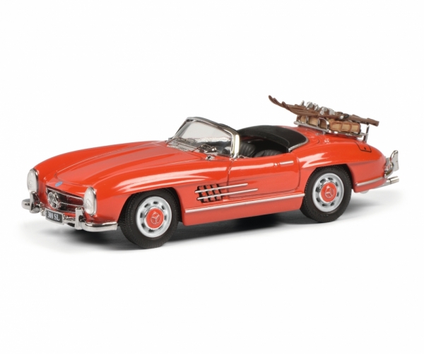 Schuco 450268900 - 1:43 MB 300SL Skiurlaub rot, limitiert