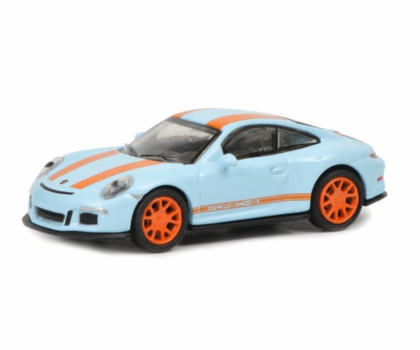 Schuco 452637500 - 1:87 Porsche 911 R, blau/orange