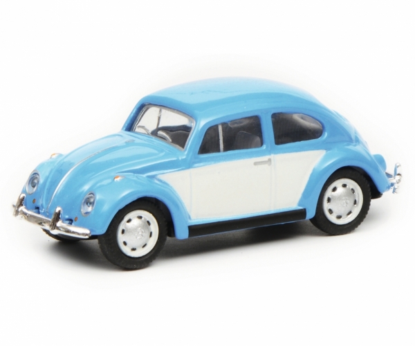 Schuco 452640200 - 1:87 VW Käfer, blau/weiß