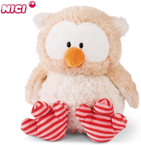 Nici 46096 - Kuscheltier Eule Owluna, 35 cm, mit Gelenk, Kopf drehbar