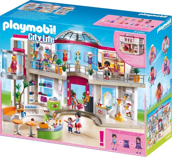 Playmobil 5485 - 5491 - Einkaufscenter komplett Set, 7-teilig