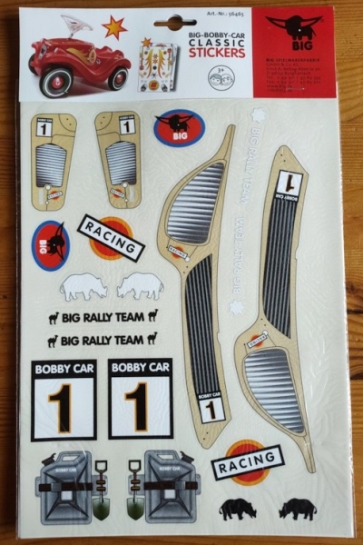 BIG 56465 - Bobby Car Classic Stickers BIG RALLY TEAM