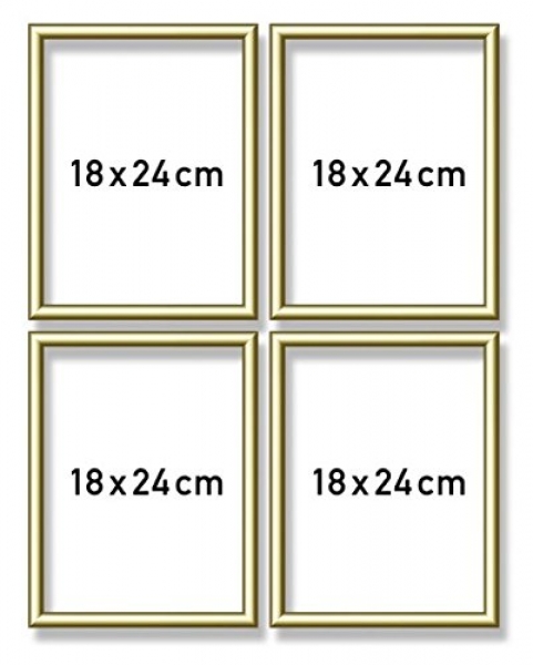 Schipper MnZ 605170704 - Alurahmen Quattro Gold 18 x 24 cm