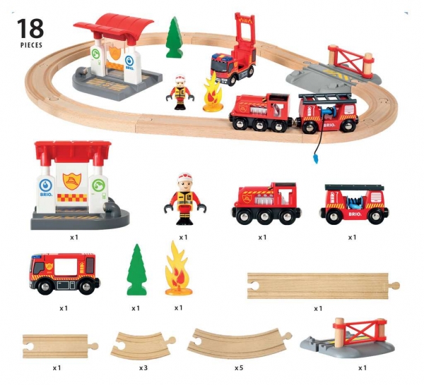 Brio 33815 - Bahn, Feuerwehr Set