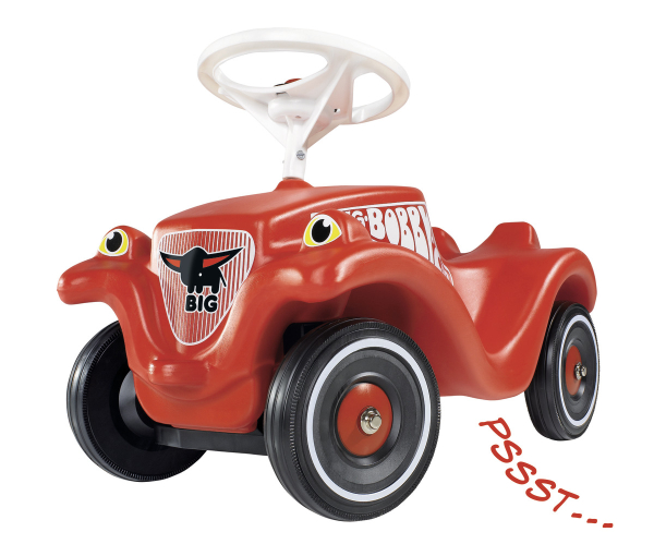 BIG 800056106 - Bobby Car mit Whisper Wheels inkl. Shoe Care