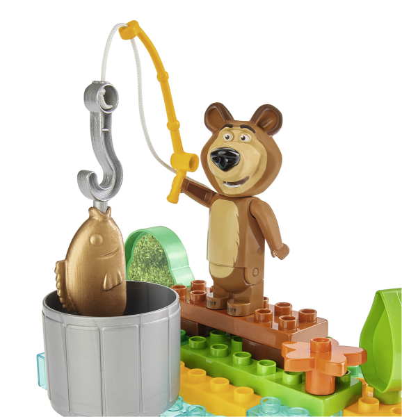 BIG 800057089 - PlayBIG Bloxx Mascha und der Bär - Go Fishing