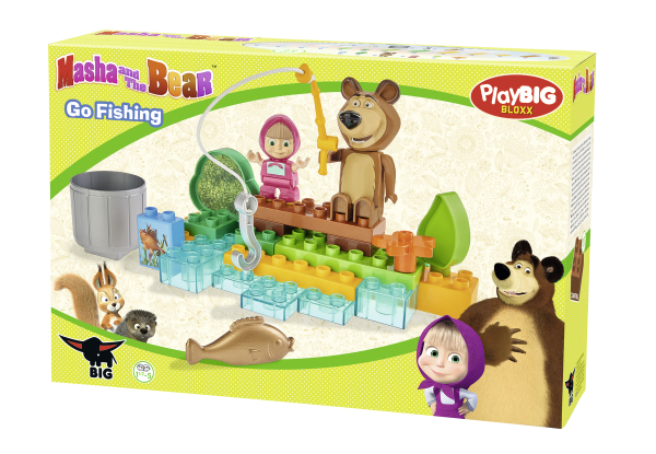 BIG 800057089 - PlayBIG Bloxx Mascha und der Bär - Go Fishing