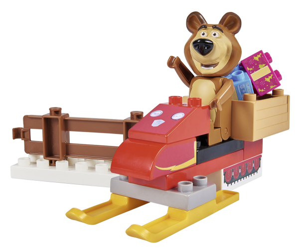 BIG 800057101 - PlayBIG Bloxx Masha & The Bear,  Bear's Snowmobile