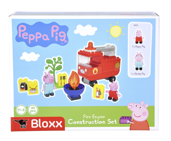 BIG 800057146 - Bloxx Peppa Pig Feuerwehrauto