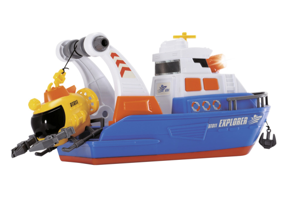 Dickie 203308361 - Explorer Boat, Forschungsschiff
