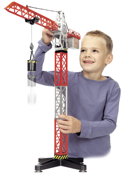 Dickie 203463337 - Building Team, Kran ca. 67 cm mit Fahrzeug