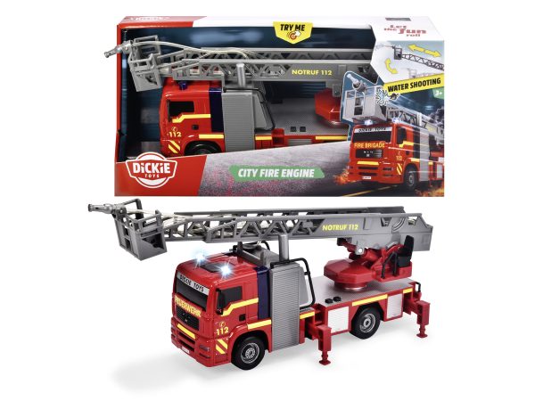 Dickie 203715001 - City Fire Engine, Feuerwehrfahrzeug