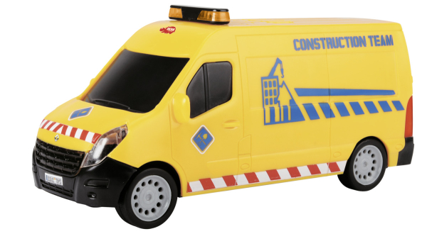 Dickie 203725002 - Liebherr Team Set, MAN Kipplaster, L586 Radlader, Renault Van