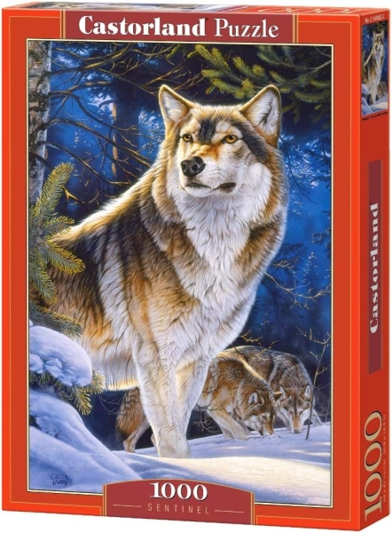 Castorland C-104062-2 -  Wolfsrudel im Schnee, 1000 Teile Puzzle