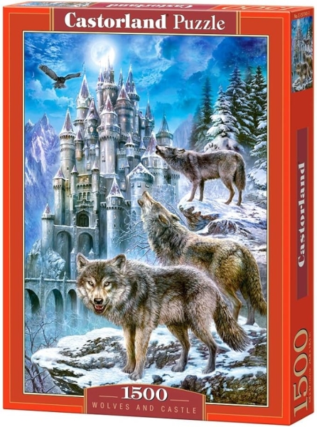Castorland C-151141-2 -  Wölfe vor dem Schloss, Puzzle 1500 Teile