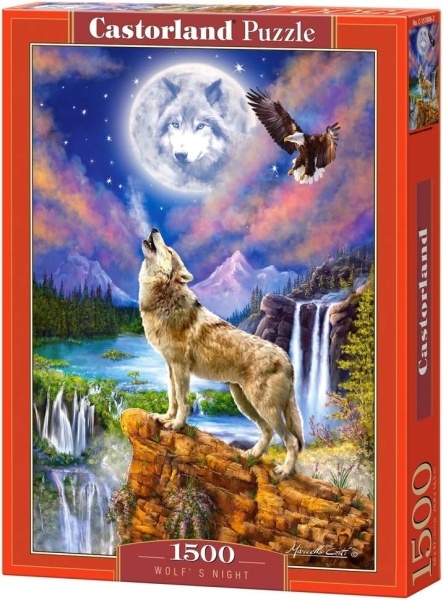 Castorland C-151806-2 - Wolf's Night, 1500 Teile Puzzle